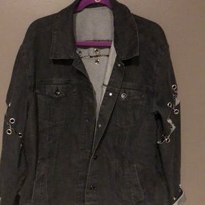 Black denim jacket